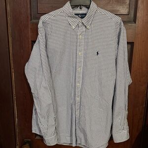 Polo by Ralph Lauren Men's Navy and White Plaid Shirt